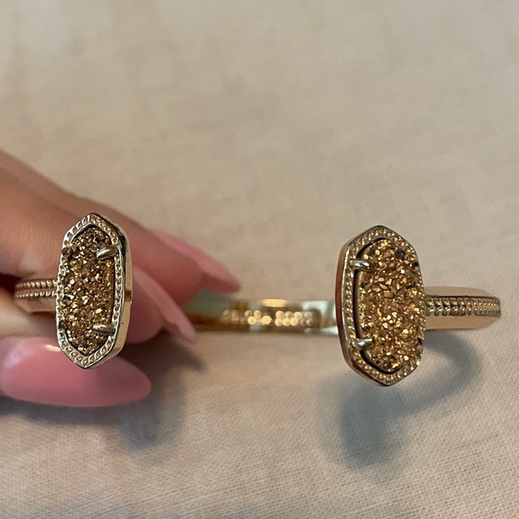 Kendra Scott Elton Rose Gold Cuff in Rose Gold Drusy - Picture 3 of 12